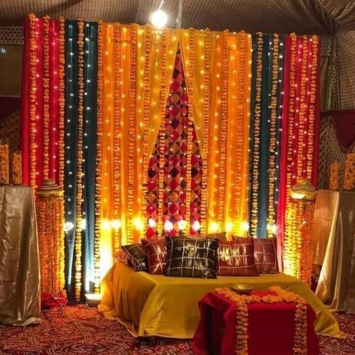 Mehendi decoration at home